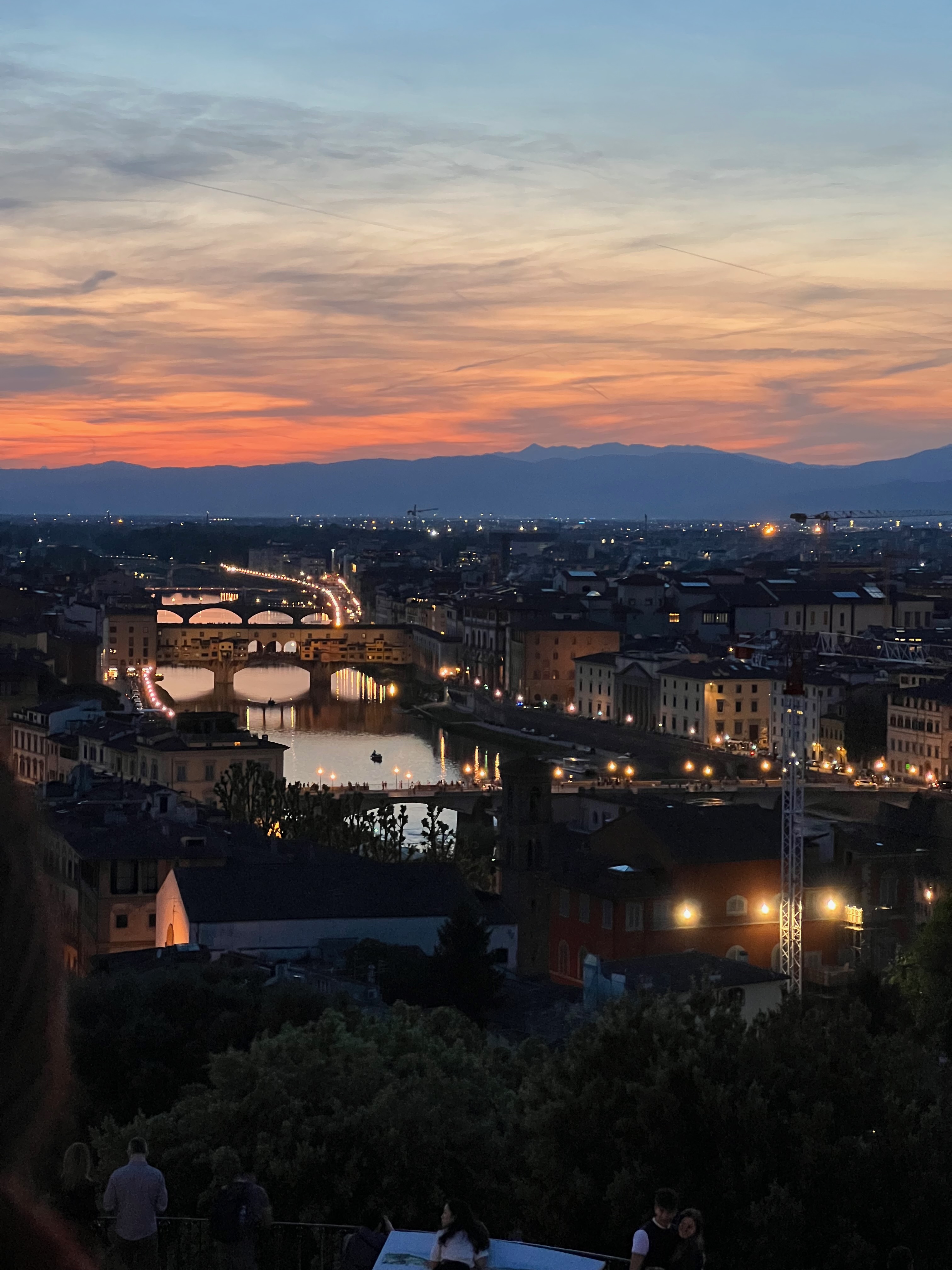 Florencia al atardecer vista desde lo alto
